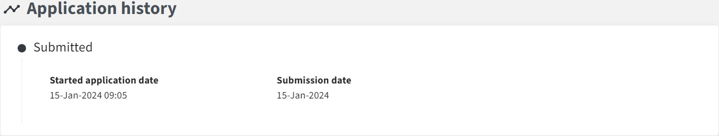 Application history